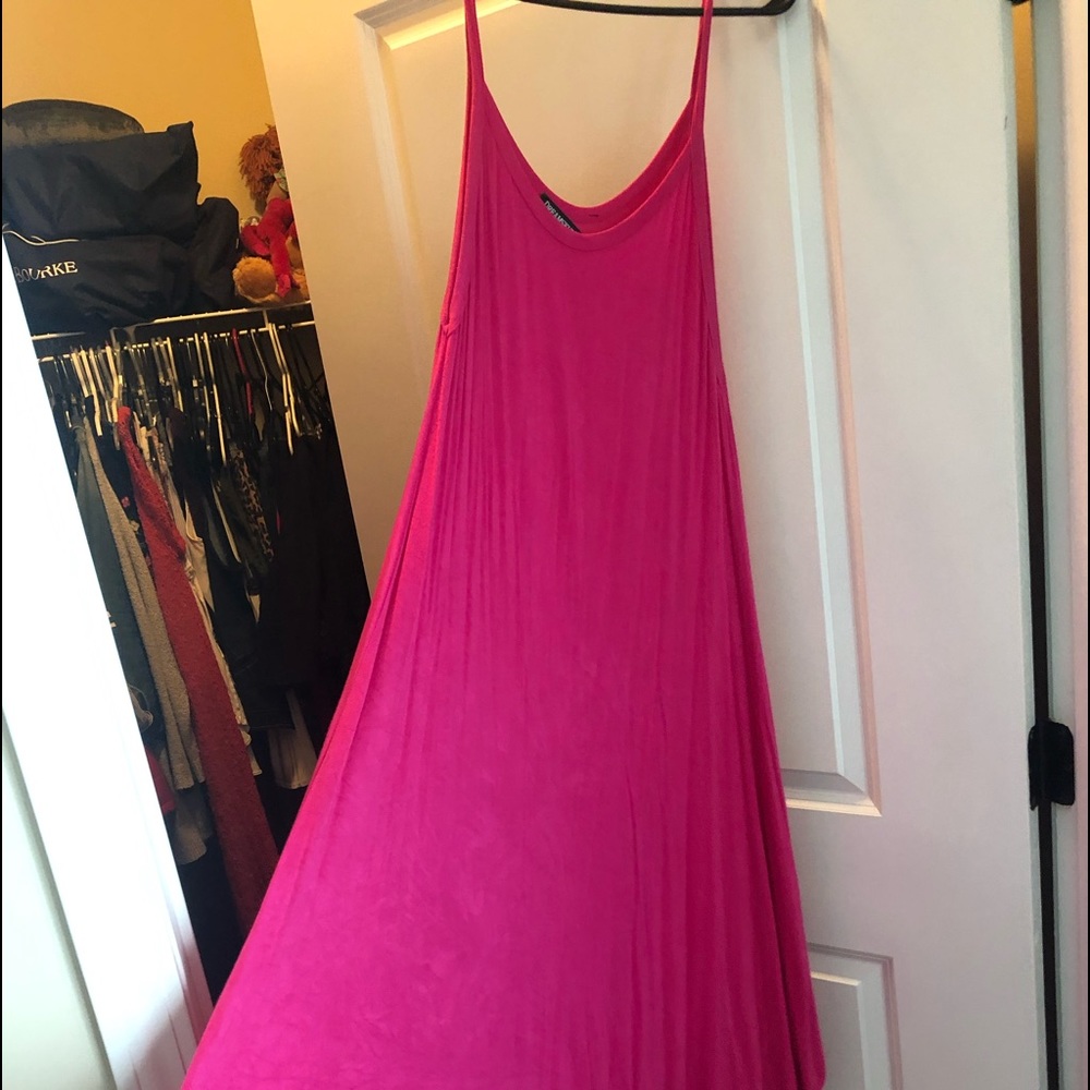 Hot pink harem jumpsuit